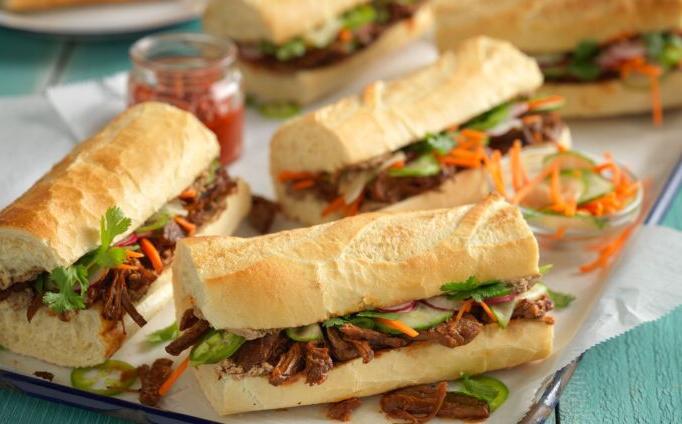 Gochujang Beef Banh Mi Sandwiches